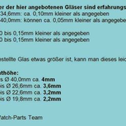 Verre bombé en acrylique pour montre-bracelet et montre de poche 19-40,0 mm – image 3