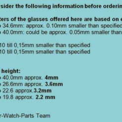 Verre bombé en acrylique pour montre-bracelet et montre de poche 19-40,0 mm – image 4