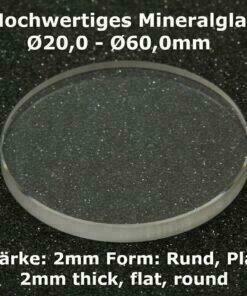 UHRENGLAS 2mm ERSATZGLAS FLACHES MINERALGLAS 2,0 mm Ă20-60mm Watch Glass