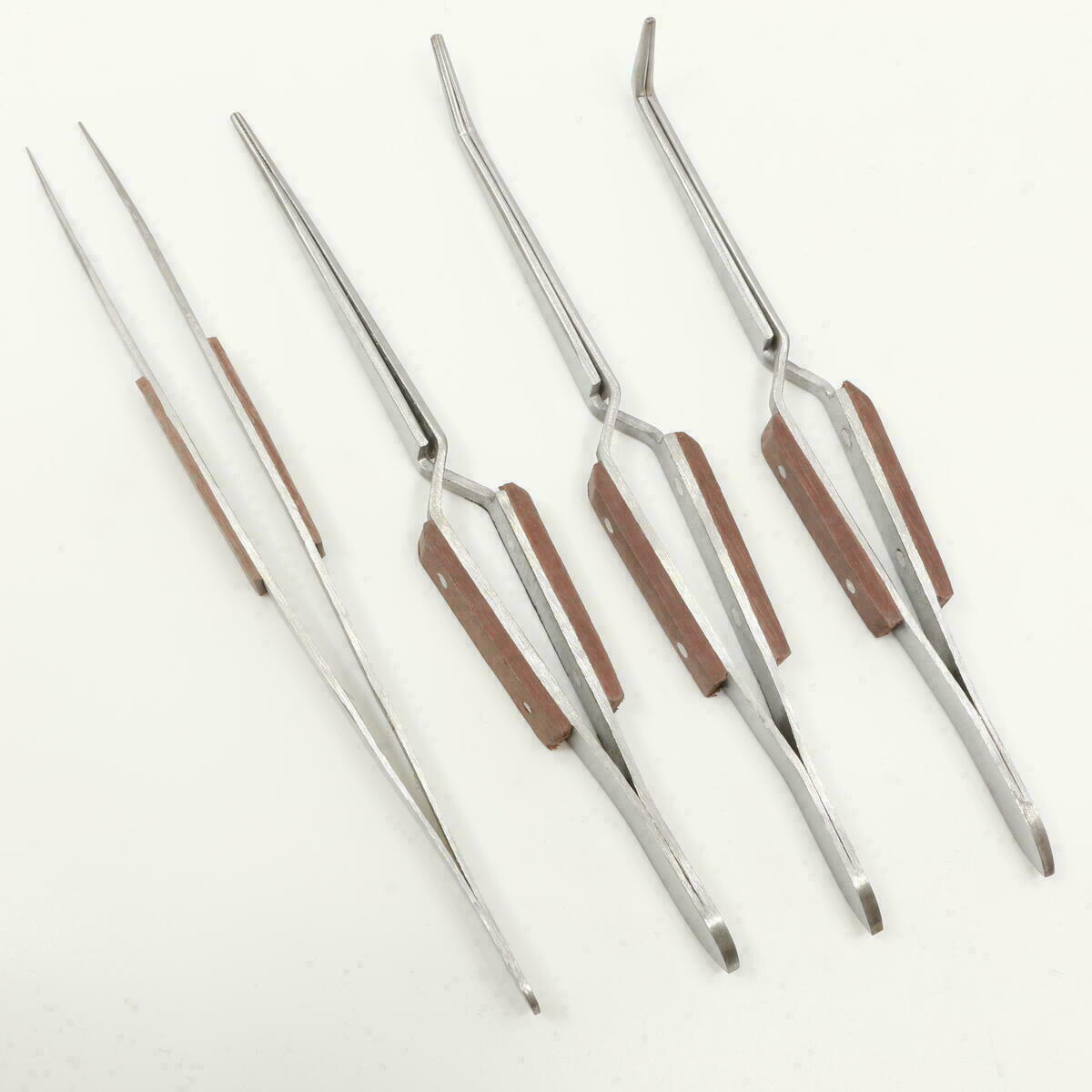 Kreuzpinzette, Lötpinzetten Set 4 teilig Pinzettensatz Edelstahl Soldiers Tweezers – Bild 4
