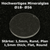 Uhrglas aus gehärtetem Mineralglas flach 1,5mm