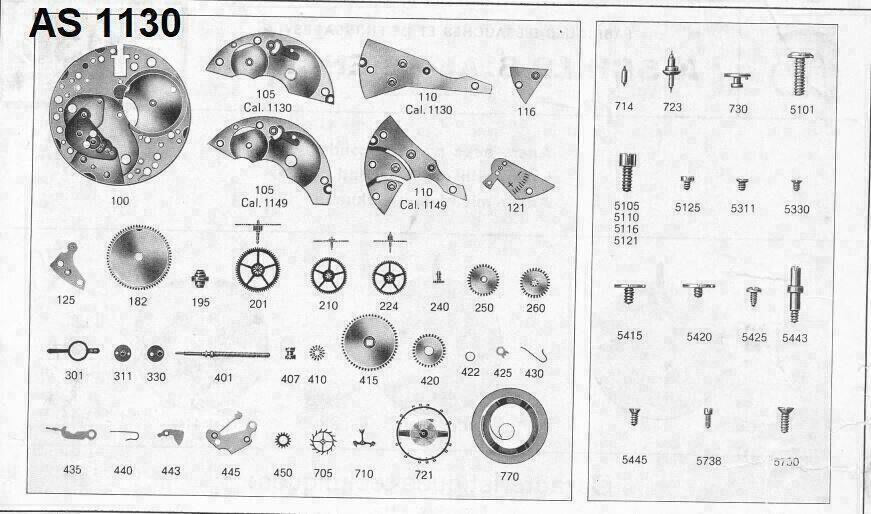 Watch Spare Parts for AS 969, AS 970, AS 976, AS 984, AS 1012, AS 1023, AS 1130 – image 6