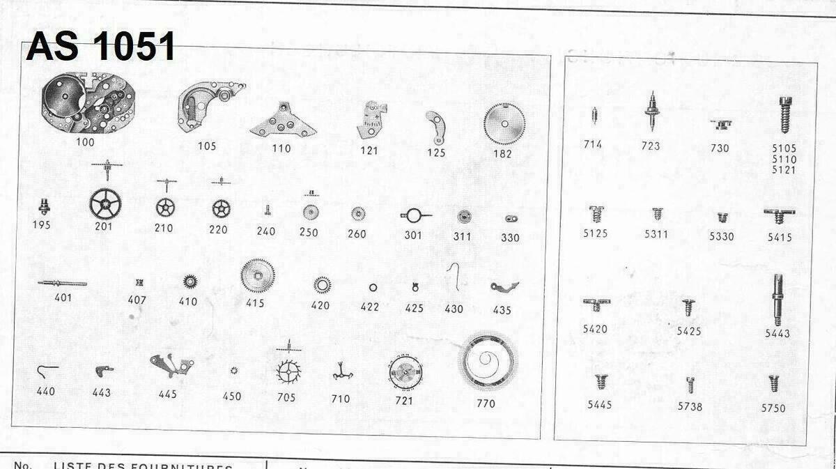Watch Spare Parts for AS 969, AS 970, AS 976, AS 984, AS 1012, AS 1023, AS 1130 – image 8