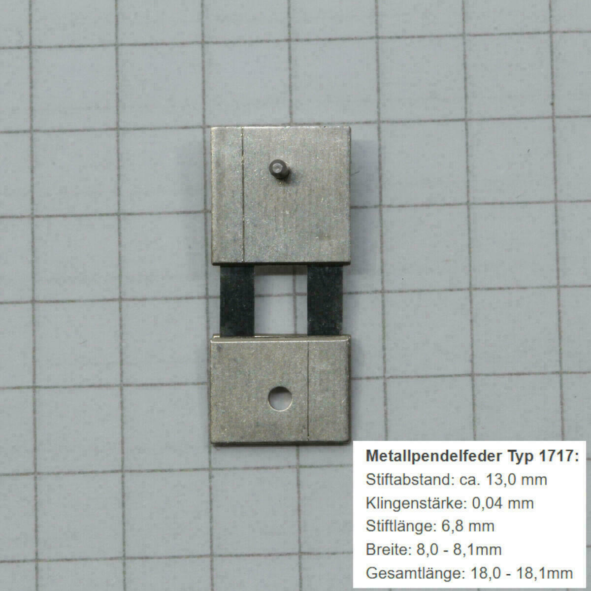 Pendelfeder #1717 für Standuhr, Großuhr, Wanduhr, Regulator Ersatzpendelfeder – Bild 2