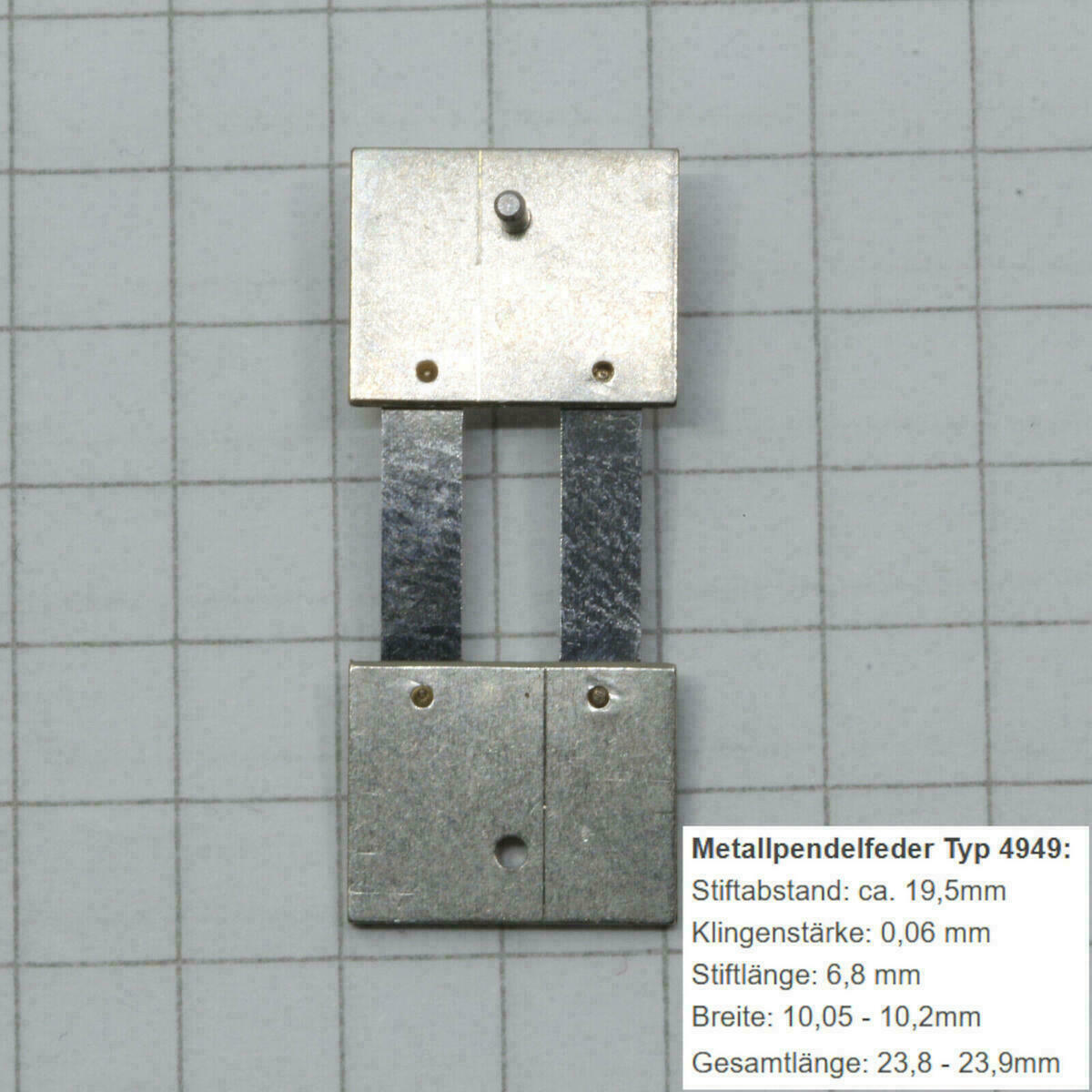 Pendelfeder #4949 für Standuhr, Großuhr, Wanduhr, Regulator Ersatzpendelfeder – Bild 2