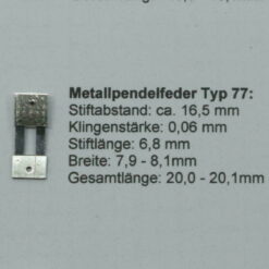 Pendelfeder #77 für Standuhr, Großuhr, Wanduhr, Regulator Ersatzpendelfeder – Bild 2