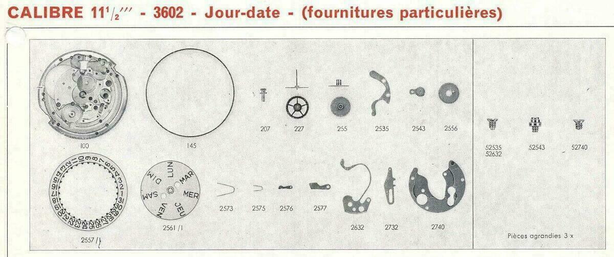 Ricambi per orologi France Ebauches, FE 8221, FE 8020, FE 7120, FE 7020, FE 6820, FE 6320 – immagine 10