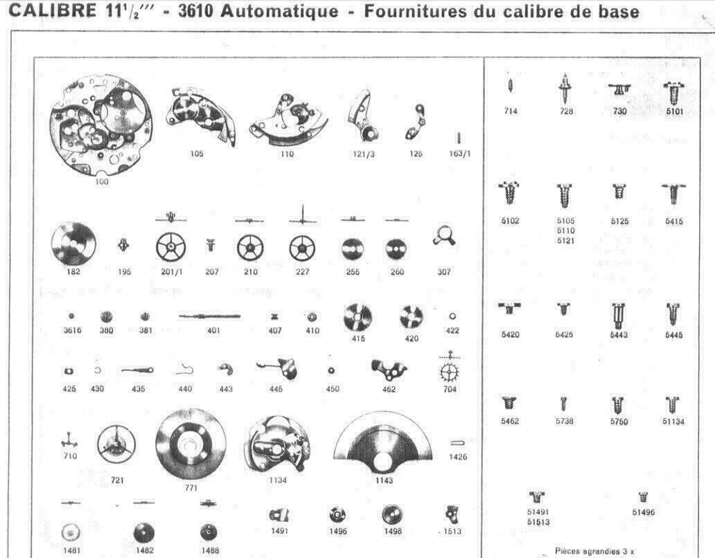 Ricambi per orologi France Ebauches, FE 8221, FE 8020, FE 7120, FE 7020, FE 6820, FE 6320 – immagine 11
