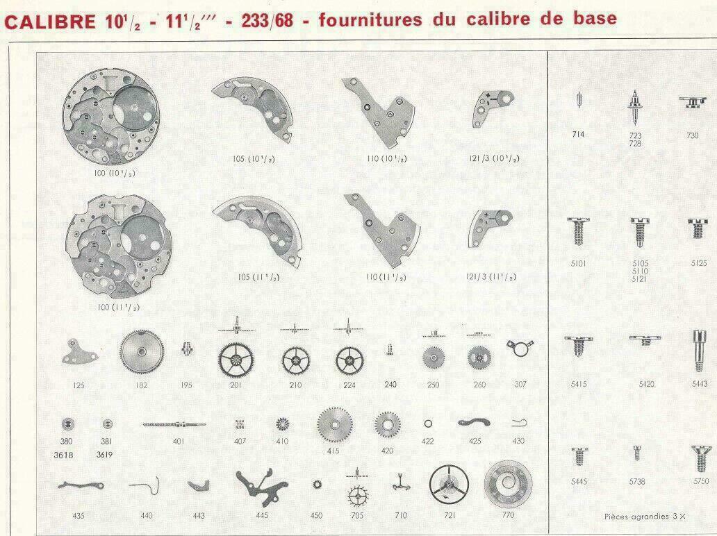 Piezas de repuesto France Ebauches, FE 45, FE 55, FE 68, FE 140, FE 140C, FE 163, FE 233-60, FE 233-68, FE 520 – imagen 16