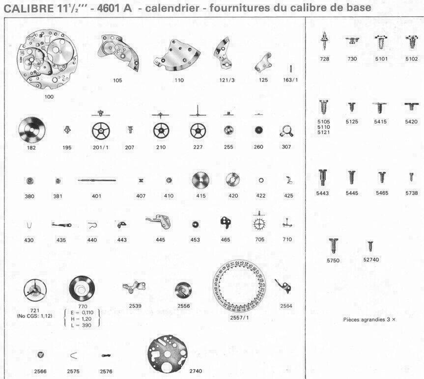 Piezas de repuesto France Ebauches, FE 45, FE 55, FE 68, FE 140, FE 140C, FE 163, FE 233-60, FE 233-68, FE 520 – imagen 12