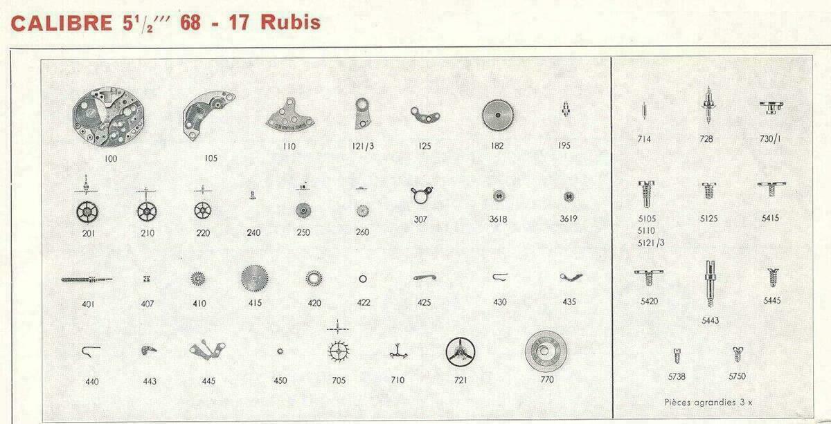 Piezas de repuesto France Ebauches, FE 45, FE 55, FE 68, FE 140, FE 140C, FE 163, FE 233-60, FE 233-68, FE 520 – imagen 13