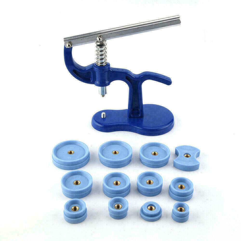 Glaspresse Pressstock für Gehäuse + Gläser zwölf Einsätze Gehäuseschließer NEU