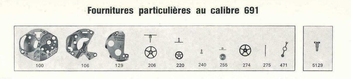 Piezas de reloj Standard, ST 69, ST 69-21, ST 69N, ST 691, ST 974, ST 1800, ST 97 – imagen 4