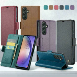 Étui RFID en cuir pour téléphone – coque portefeuille pour iPhone et Samsung