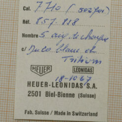 HEUER CAL 7710 segundero y aguja de minutos, HEUER Monte Carlo – imagen 2