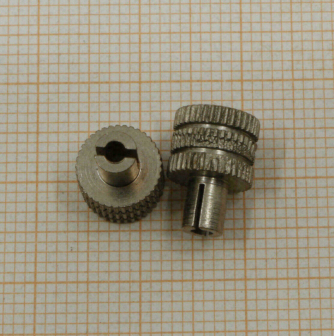 Botón de ajuste para despertador y reloj de mesa, estriado, color acero, diámetro