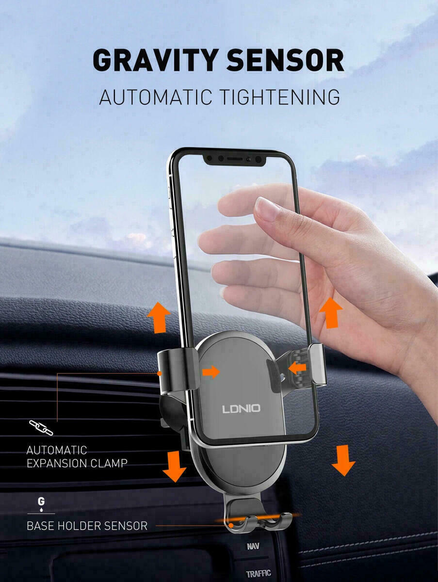 Supporto per cellulare, supporto auto Gravity per griglia di ventilazione 2 – immagine 5