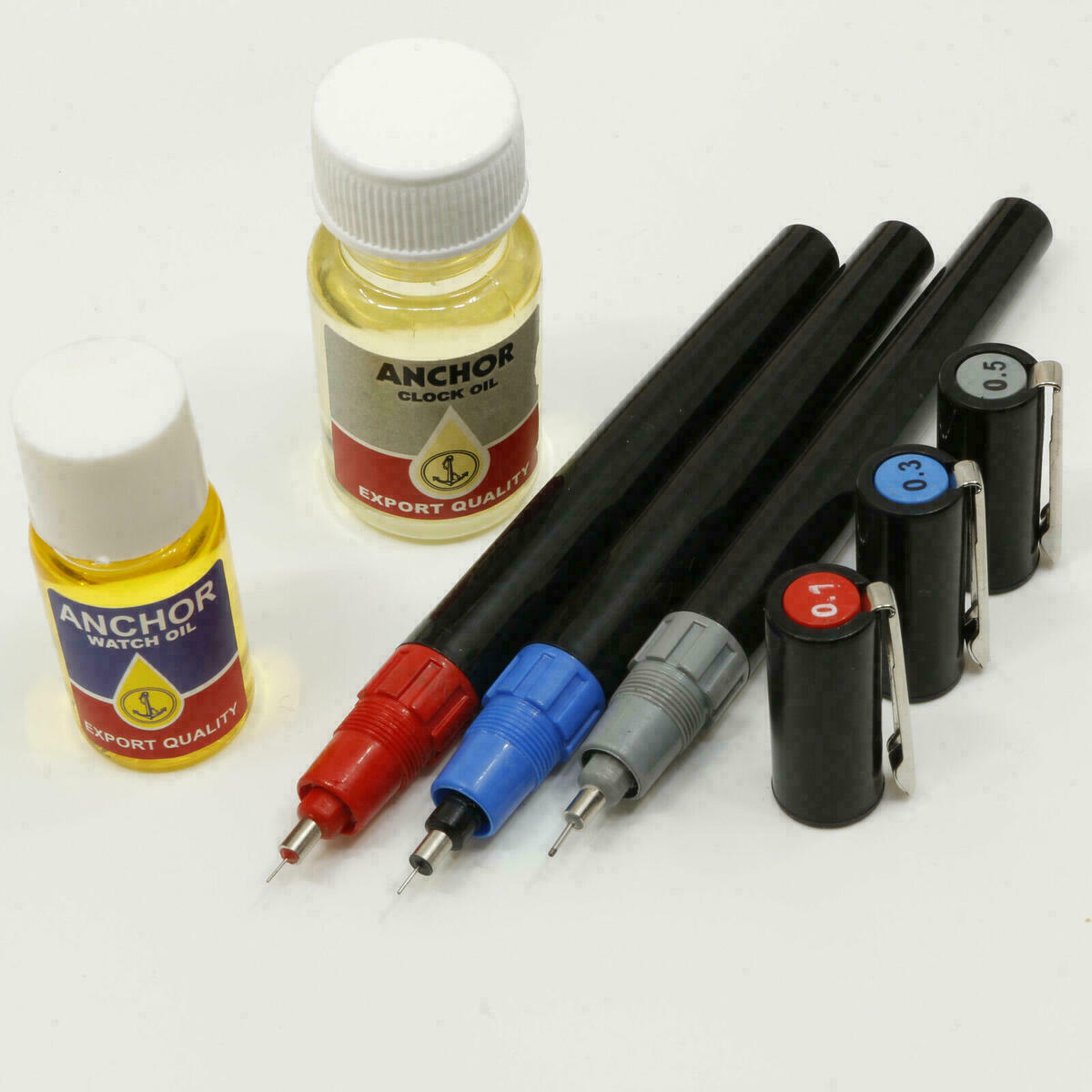 Huile pour pendules 20 ml + huile pour montres-bracelets + huileurs stylos â image 4