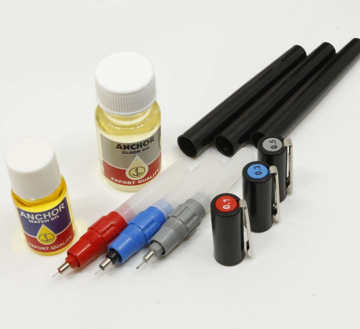 Huile pour pendules 20 ml + huile pour montres-bracelets + huileurs stylos â image 5