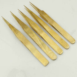 Uhrmacher Pinzetten Set 5 teilig Pinzettensatz Messing Laborpinzetten Tweezers