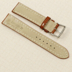 Bracelet de montre 20 mm en cuir véritable #Brun-rouge, motif crocodile (copie) – image 5