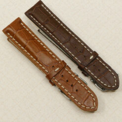 Uhrenarmband Leder Armband 22mm echt Leder Uhrband #Hellbraun Kroko Prägung (Kopie) – Bild 7