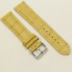 Uhrenarmband Leder Armband 22mm echt Leder Uhrband #Gelb Kroko Prägung