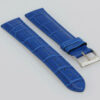 Uhrenarmband Blau Kroko Optik 20mm Echtes Leder