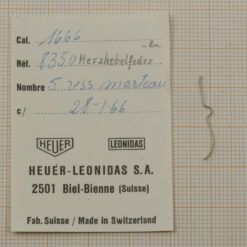 HEUER CAL. 1666 PART No 8350 Herzhebelfeder, Hammer spring NOS HEUER Monte Carlo