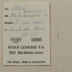 HEUER CAL. 1666 PART No. 9612 Stundenstern Sperrfeder ~NOS~ HEUER Monte Carlo