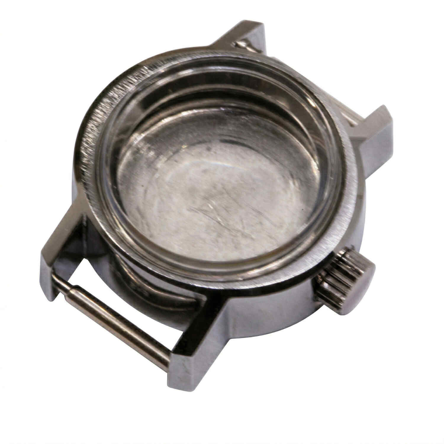 Caja de reloj ETA 2650 2651 2670 2671 | ovalada, pulida, Swiss, NOS
