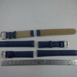 Uhrenarmband Leder Armband 18mm Uhrband #Blau 3, 5 oder 10 Stück