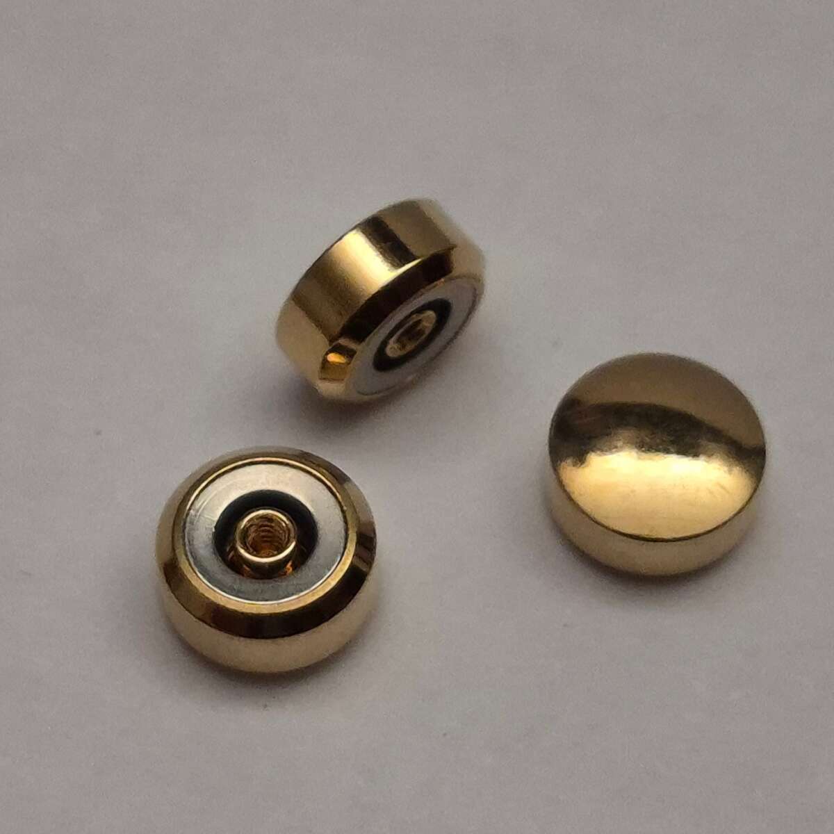 Waterproof Winding Crown with O-Ring, Gold-Plated or Silver-Plated – NOS – image 4