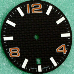 Quadrante in carbonio per movimento automatico ETA 2824-2 30.8 mm arancione – immagine 2