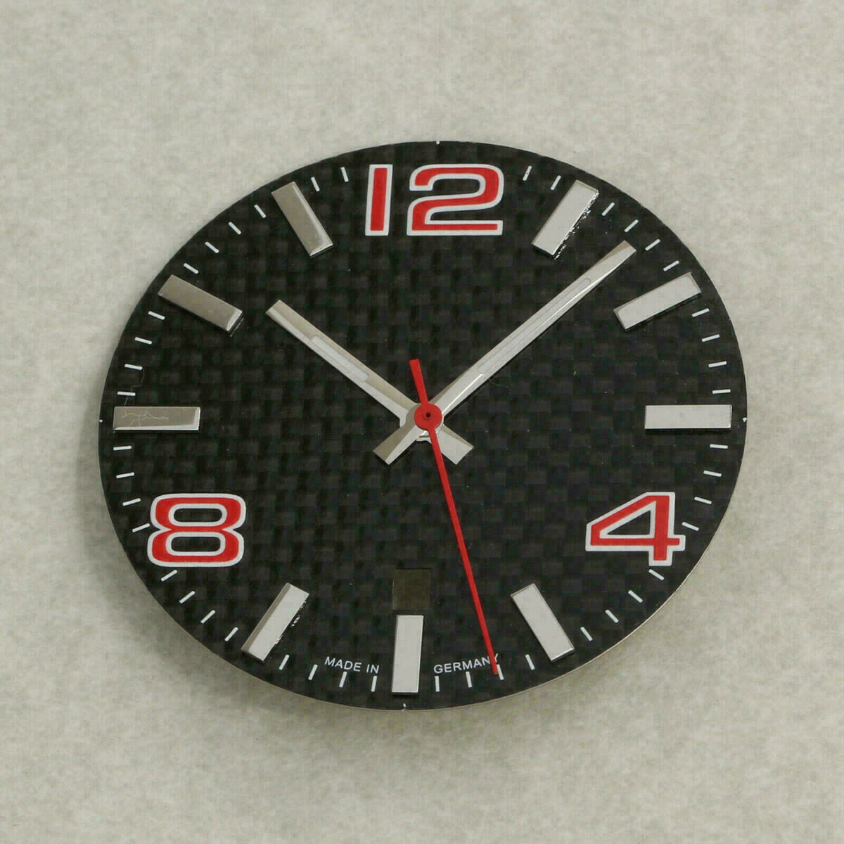Carbon-Zifferblatt für ETA 2824-2 Automatikwerk 34.8 mm rot – Bild 3