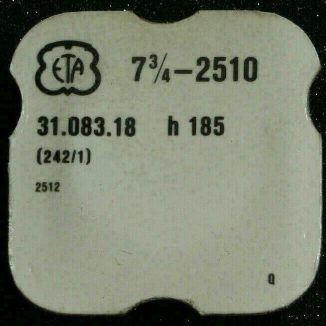 ETA 2510 Part 242/1, Minutenrohr mit Mitnehmerad Canon Pinion D. W. H185 ETA2512 – Bild 2