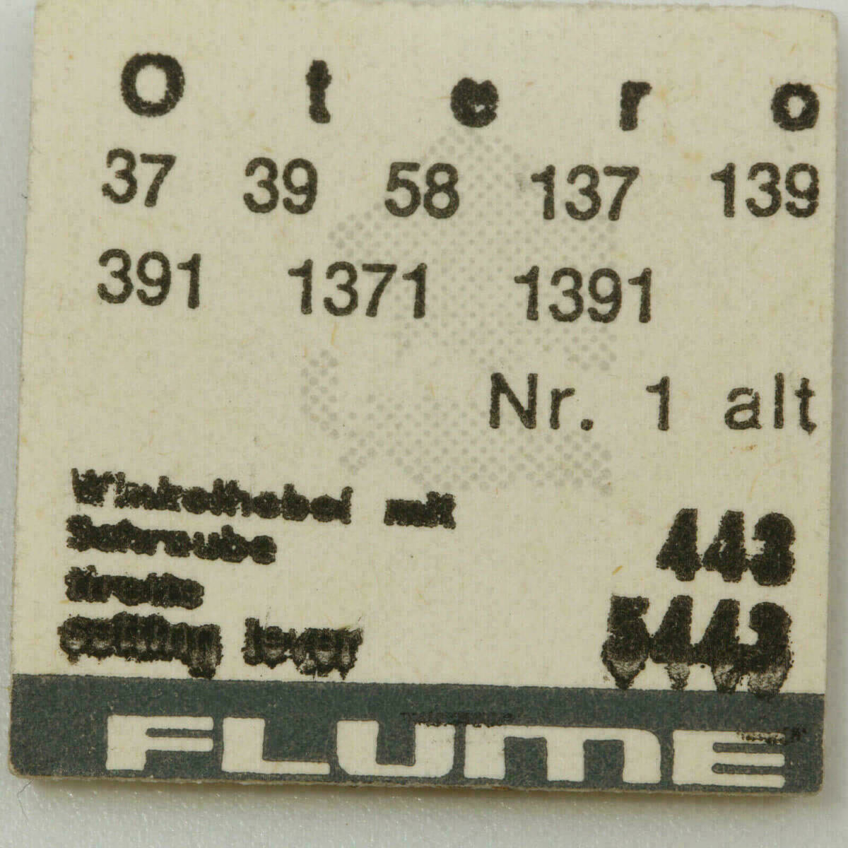 OTERO 37 PART443 & 5443 Winkelhebel, setting lever tirette OTERO 62 64 39 58 262 – Bild 2