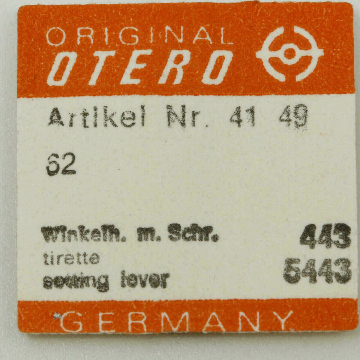OTERO 37 PART443 & 5443 Winkelhebel, setting lever tirette OTERO 62 64 39 58 262 – Bild 8