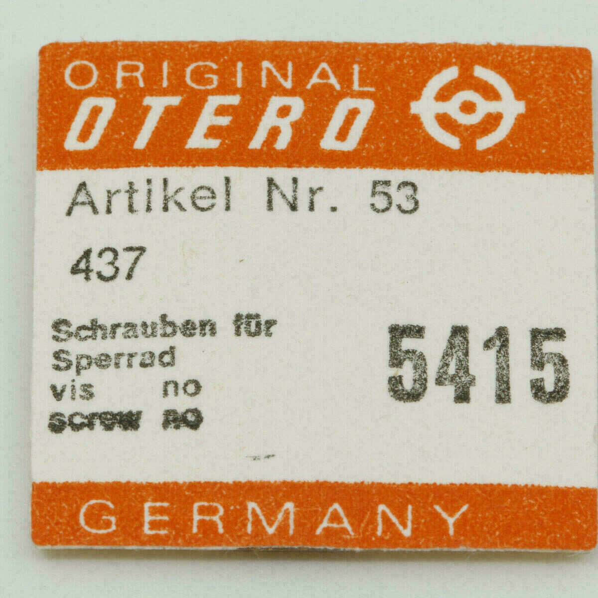 OTERO 437 62 Part 5415 Schrauben für Sperrad, Ratchet wheel screw, Vis de rochet – Bild 2