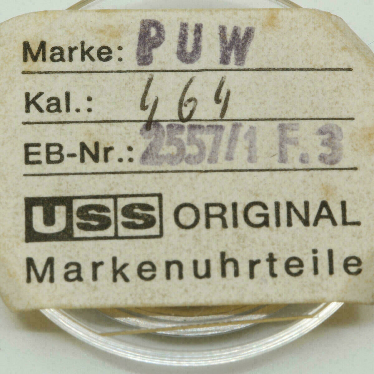 Dial Disk for Date for PUW 464 – Part 2557, 3H – NOS in Original Packaging – image 2