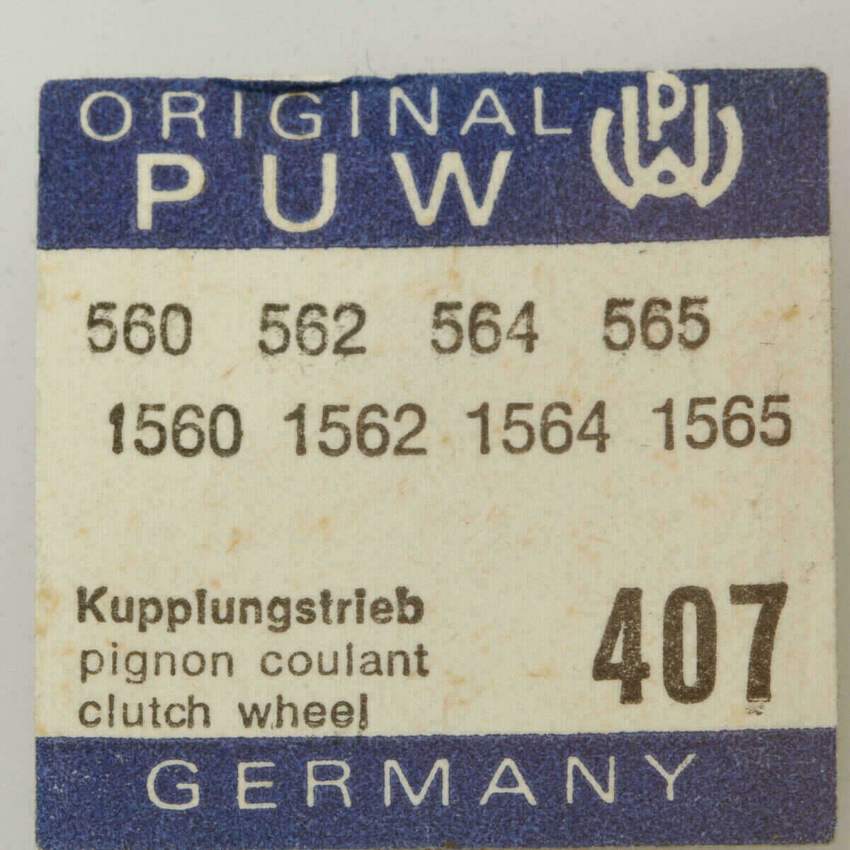 PUW 560, PART 407 Kupplungstrieb, clutch wheel PUW 562, 564 565, 1560 1562 1564 – Bild 3