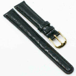 Bracelet en cuir sans couture pour montre, cuir véritable, 14 mm / 16 mm #Doré – image 5