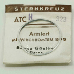 Uhrenglas Sternkreuz ATCH hochgewölbt armiert verchromterRing Armbanduhr Uhrglas – Bild 3