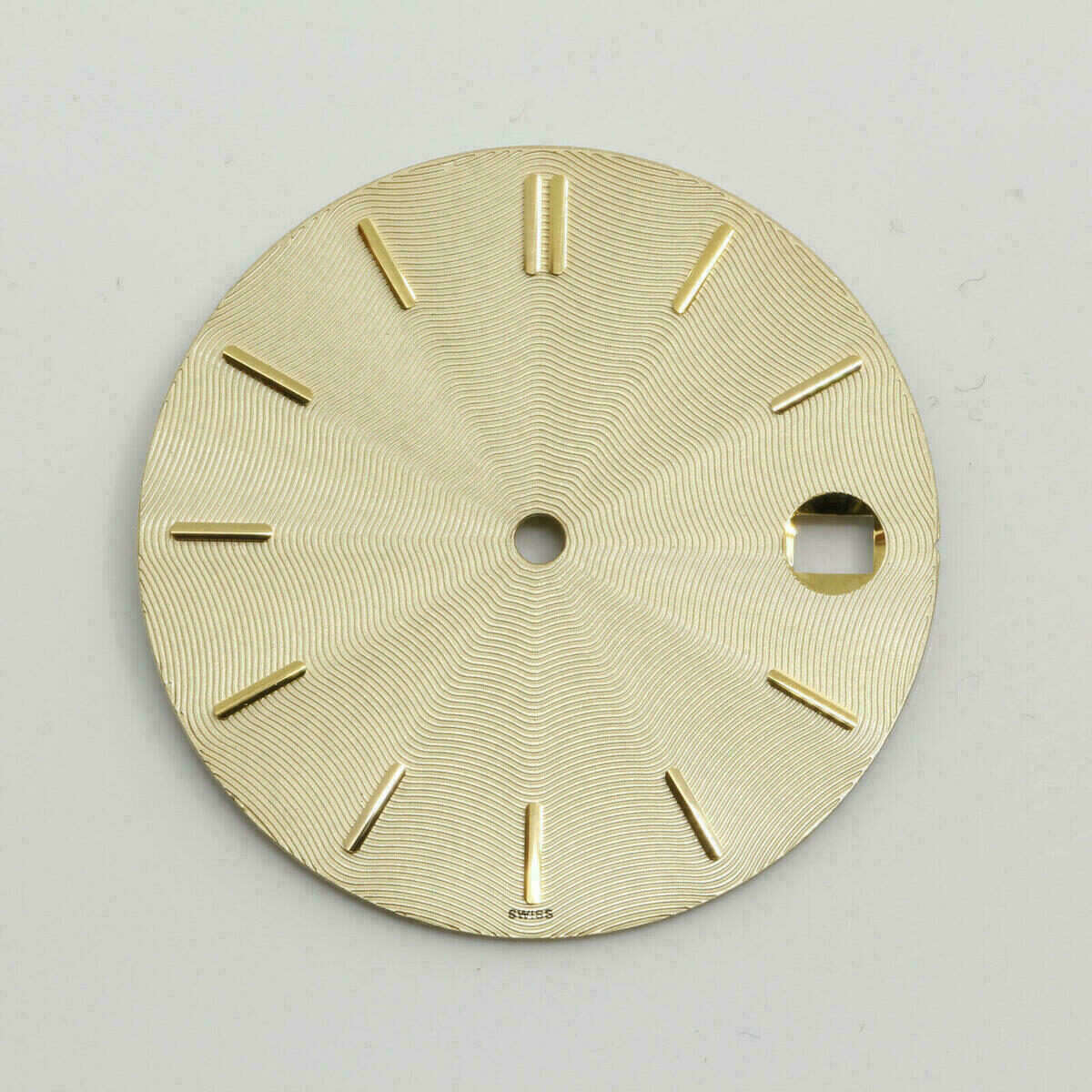 Esfera para ETA 2892-2/ 2892A2 Ø27.85mm; oro GD02 motivo ondulado – imagen 2