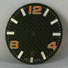 Carbon-Zifferblatt ETA 2824-2 orange 30,8 mm, C1 Lume