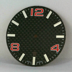 Carbon-Zifferblatt für ETA 2824-2 Automatikwerk 34.8 mm rot