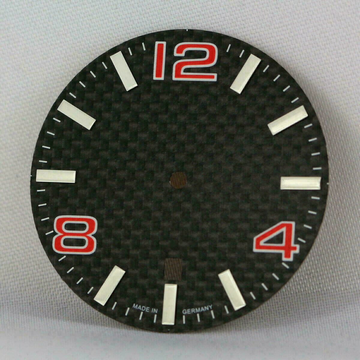 Carbon-Zifferblatt für ETA 2824-2 Automatikwerk 34.8 mm rot