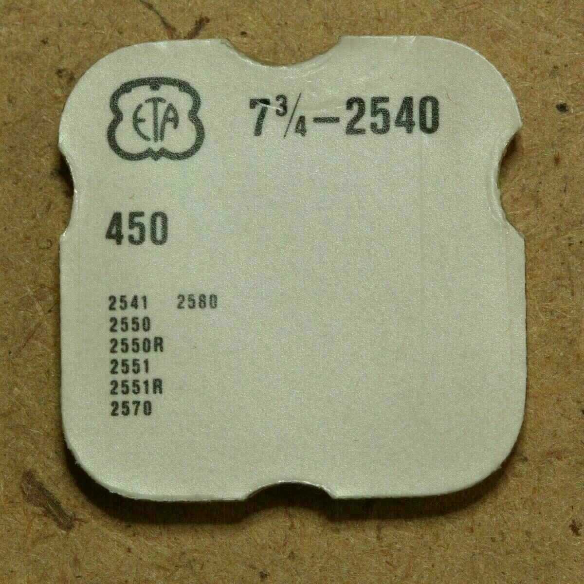 Setting Wheel for ETA 2540 – Part 450, also fits ETA 2541, 2550, 2580 – NOS