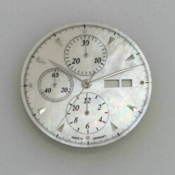 Cadran nacre ETA Valjoux 7750 + jeu d’aiguilles pour mouvement, 34,8 mm – neuf