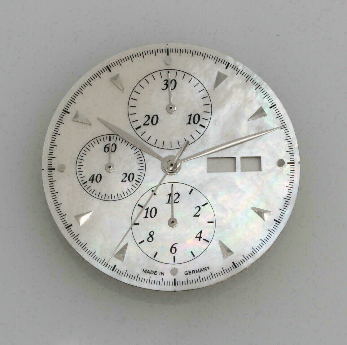 Cadran nacre ETA Valjoux 7750 + jeu d’aiguilles pour mouvement, 34,8 mm – neuf